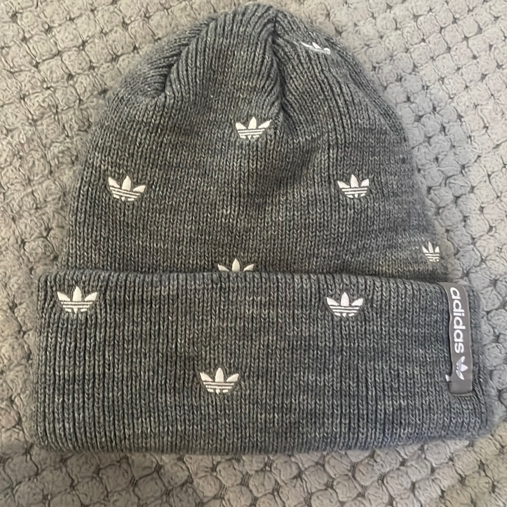 Cute Adidas gray beanie